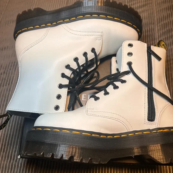 Doc Martens White Combat Boots - Picture 2 of 7